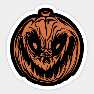 Menacing Pumpkin Grin Sticker